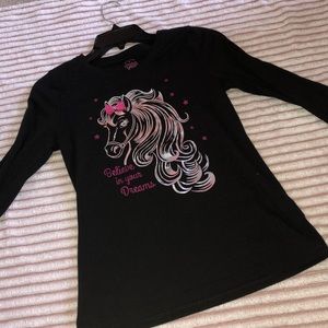 Black kids long sleeve shirt.